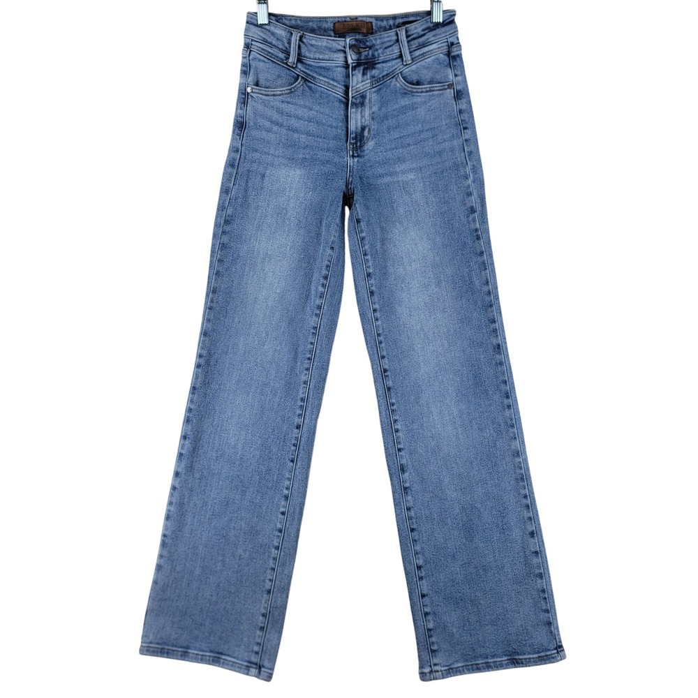 Judy Blue Retro Wide Fit Jeans Womens 3/26 (Fits: 27.5x31) Blue High Rise Denim